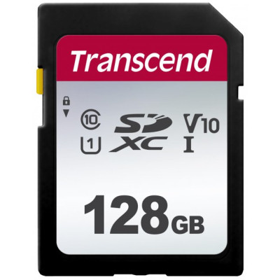 Карта пам&#039;яті Transcend 128GB SDXC class 10 UHS-I U1 V10 (TS128GSDC300S)