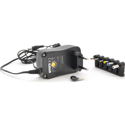 Блок живлення мережевий Voltronic 18W Universal, Output 3V-12V, 2.35*0.75/ 3.0*1.1/3.5*1.35/4.0*1.7 /5.5*2.1/5.5*2.5 (12491 / YT-UPS18W)