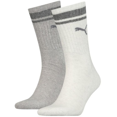 Шкарпетки Puma Crew Heritage Stripe Unisex 261058001-002 світло-сірий 43-46 (8718824801063)