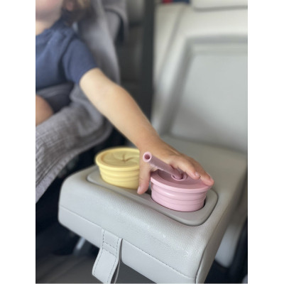 Поїльник-непроливайка MinikOiOi Sip+Snack (Mellow Yellow/Powder Grey) (101100103)