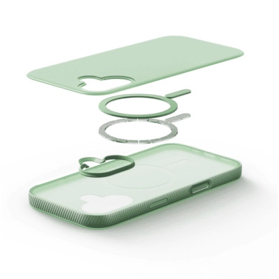 Чохол до мобільного телефона Belkin Magnetic Protective Grip iPhone 17 Sage (MSA034HQSE)