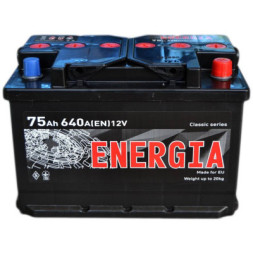 Акумулятор автомобільний ENERGIA 75Ah Ев (-/+) (640EN) (22388)