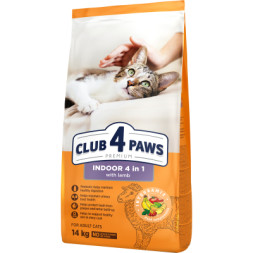 Сухий корм для кішок Club 4 Paws Premium що мешкають у приміщенні &quot;4в1&quot; 14 кг (4820215369473)