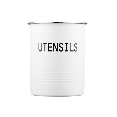 Аксесуар кухонний Ardesto Підставка для кухонного приладдя Midori 12х15.5см, метал, білий (AR0915W)