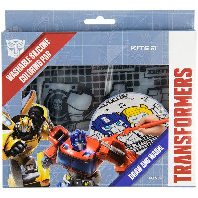 Підкладка настільна Kite силіконова розмальовка Transformers, 30х40см (TF22-424)