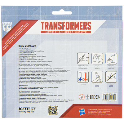 Підкладка настільна Kite силіконова розмальовка Transformers, 30х40см (TF22-424)