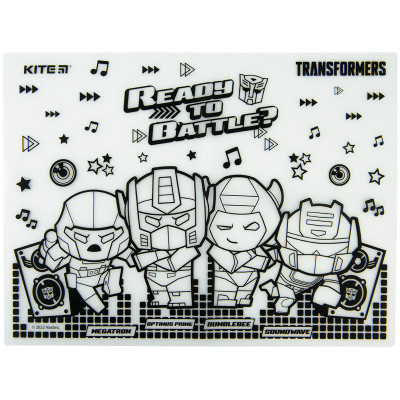 Підкладка настільна Kite силіконова розмальовка Transformers, 30х40см (TF22-424)