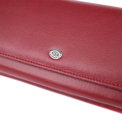 Гаманець ST Leather З кишенею для телефону з натуральної шкіри Бордовий (23069)