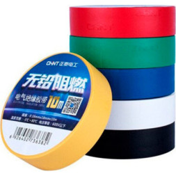 Ізоляційна стрічка CHNT 0.16мм*18мм*10м Blue, 600v, temp -5°С/+ 80°С, 10 шт. (0,16мм*18мм*10м-Bl)