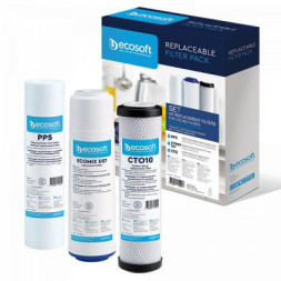 Картридж для фільтра глечика Ecosoft Комплект картриджів Ecosoft 1-2-3 для тристадійних фільтрів (CMV3ECO)