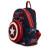 Рюкзак шкільний Loungefly LF Marvel Captain America 80th Anniversary Floral Shield Mini (MVBK0165)
