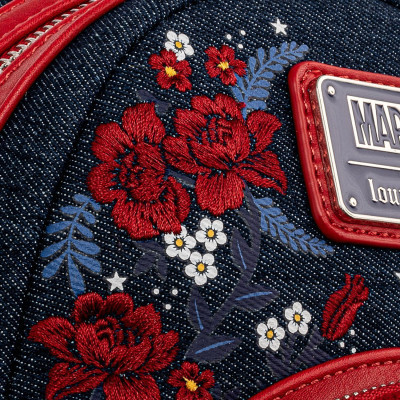 Рюкзак шкільний Loungefly LF Marvel Captain America 80th Anniversary Floral Shield Mini (MVBK0165)