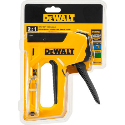 Степлер будівельний DeWALT Heavy Duty для скоб типу &quot;G&quot; 6-14мм, цвяхів типу &quot;J&quot; 12, 15мм. (DWHTTR350-0)