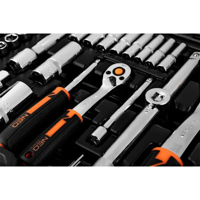 Набір інструментів Neo Tools 110шт, 1/2&quot;, 1/4&quot;, CrV, кейс (10-066)