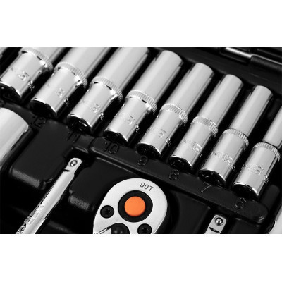 Набір інструментів Neo Tools 110шт, 1/2&quot;, 1/4&quot;, CrV, кейс (10-066)