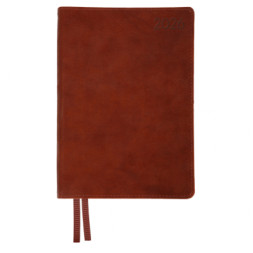 Тижневик Leo planner А5 датований 2026 &quot;Case&quot;, інтегральний, коричневий, 368 сторінок (252659)