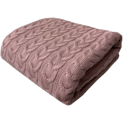 Плед Прованс Глорія 190х220 коси Попелясто-рожевий (14600)