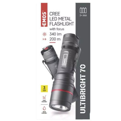 Ліхтар EMOS P3170 340Lm 3AAA Metal (P3170)