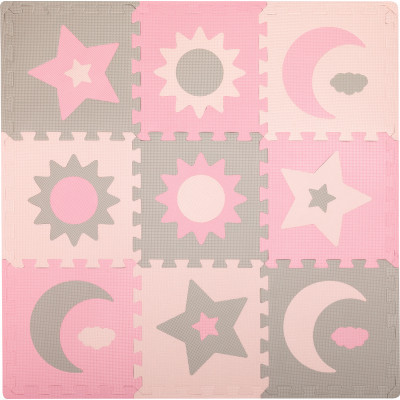 Дитячий килимок MoMi пазл Nebe 90 х 90 cм Pink (AKCE00030)