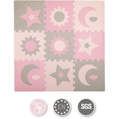 Дитячий килимок MoMi пазл Nebe 90 х 90 cм Pink (AKCE00030)
