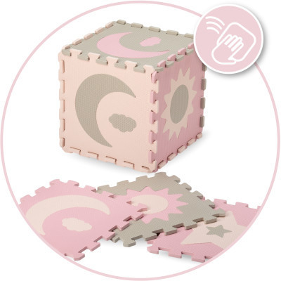 Дитячий килимок MoMi пазл Nebe 90 х 90 cм Pink (AKCE00030)
