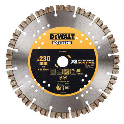 Круг відрізний DeWALT алмазний граніт/цегла/піноблок, 230х2.6х22.23 мм (DT40260)