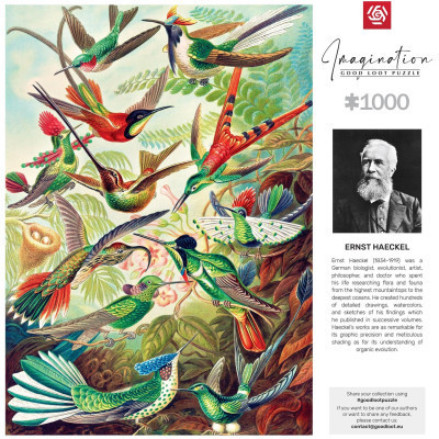 Пазл GoodLoot Imagination: Ernst Haeckel Hummingbirds/Kolibry 1000 елементів (5908305246794)