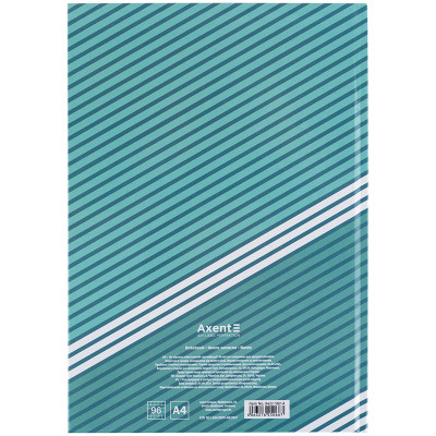 Книга записна Axent Lines А4, 96 аркушів, клітинка, зелена (8422-582-A)
