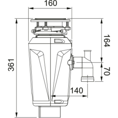 Подрібнювач харчових відходів Franke Slim 50 (134.0715.098)