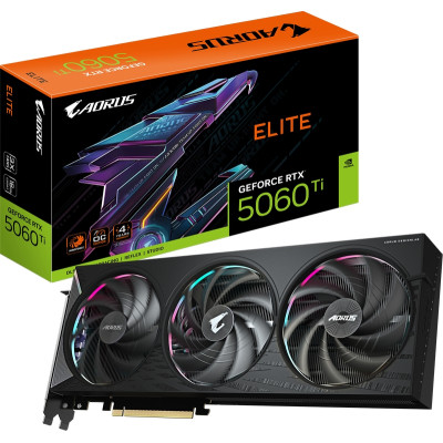 Відеокарта GIGABYTE GeForce RTX5060Ti 16Gb AORUS ELITE (GV-N506TAORUS E-16GD)