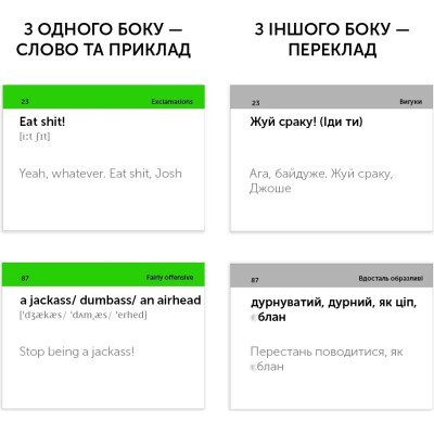 Навчальний набір English Student Картки для вивчення англійської мови Slang 18+, українська (591225982)