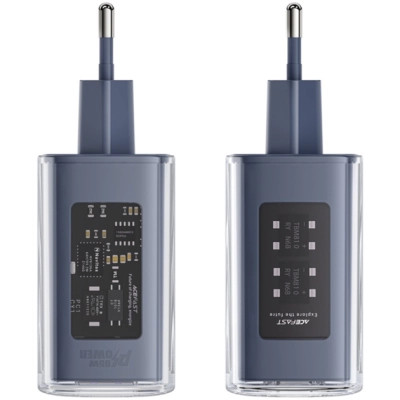 Зарядний пристрій Acefast 3xUSB 65W (2xUSB-C+USB-A) Gan A45 Fast Charger Mountain mist (6974316282099)