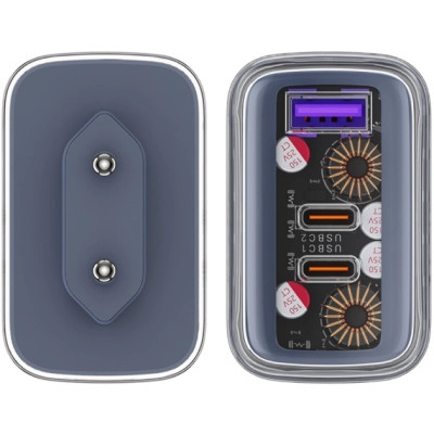 Зарядний пристрій Acefast 3xUSB 65W (2xUSB-C+USB-A) Gan A45 Fast Charger Mountain mist (6974316282099)