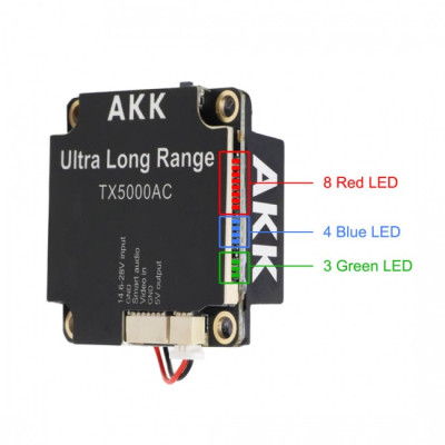 Відеопередавач (VTX) AKK Ultra Long Range 5W 4.9G-6G 96CH (TX5000AC)