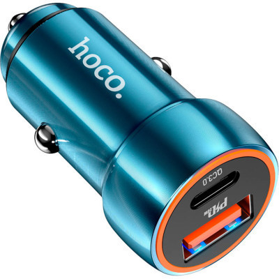 Зарядний пристрій HOCO Z46A USB-A/Type-C Sapphire Blue (6931474770349)