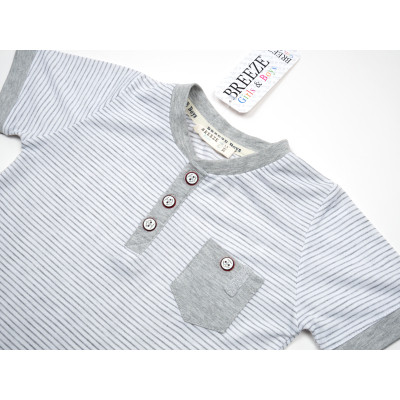 Футболка дитяча Breeze в смужку (12728-92B-gray)