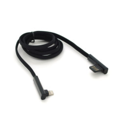 Дата кабель USB 2.0 AM to Lightning 1.0m 4.0A 90° corner black PZX (YT-PZX/V-113-M/B)