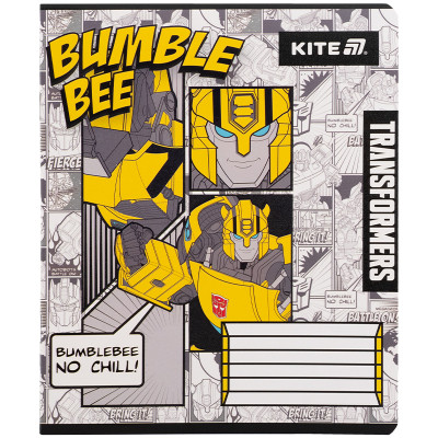 Зошит Kite Transformers, 12 аркушів, клітинка (TF25-232)