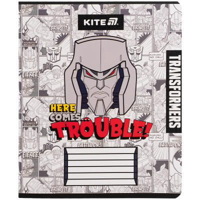 Зошит Kite Transformers, 12 аркушів, клітинка (TF25-232)