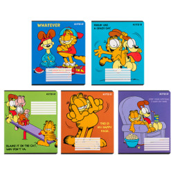 Зошит Kite Garfield, 18 аркушів, лінія (GF24-237)