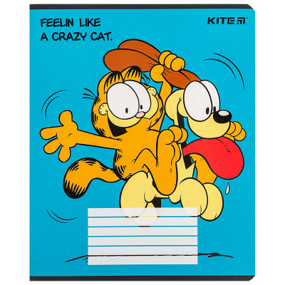 Зошит Kite Garfield, 18 аркушів, лінія (GF24-237)