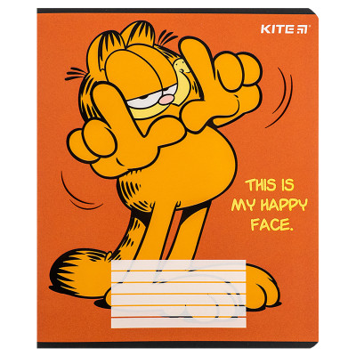 Зошит Kite Garfield, 18 аркушів, лінія (GF24-237)