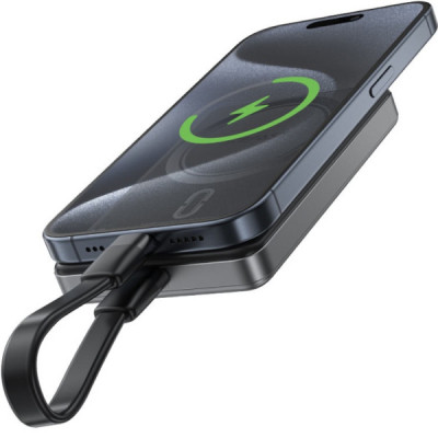 Батарея універсальна Acefast Magnetic Wireless 10000mAh 20W PD, QC/3.0, QI 15W, M12 Black (6974316283393)