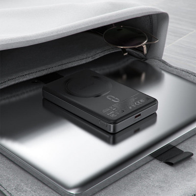 Батарея універсальна Acefast Magnetic Wireless 10000mAh 20W PD, QC/3.0, QI 15W, M12 Black (6974316283393)