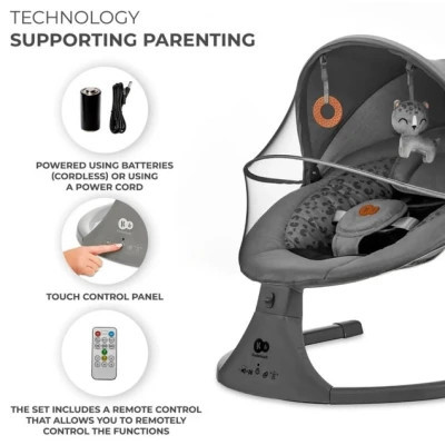 Крісло-гойдалка Kinderkraft Lumi 2 Dark Grey (5902533925025)