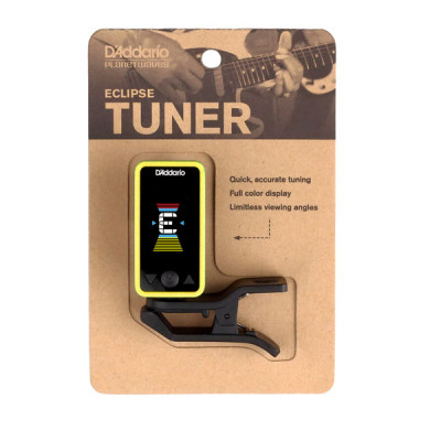 Тюнер для музичних інструментів D&#039;Addario Eclipse Tuner Yellow (PW-CT-17YL)