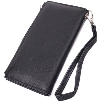 Гаманець ST Leather З натуральної шкіри Чорний (22537)