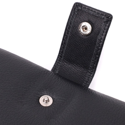 Гаманець ST Leather З натуральної шкіри Чорний (22537)