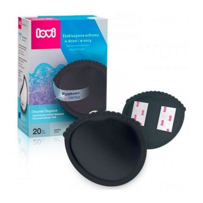 Вкладиш для бюстгальтера Lovi Discreet Elegance лактаційні прокладки 20 шт. чорні (19/611)