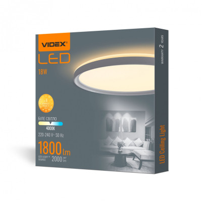 Світильник Videx з декоративною підсвіткою 18W 4000K Білий (VL-DL3R-184W)